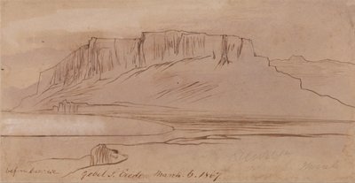 Gebel Sheikh Eredi, before sunrise by Edward Lear